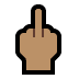 🖕🏽 middle finger: medium skin tone display on Windows